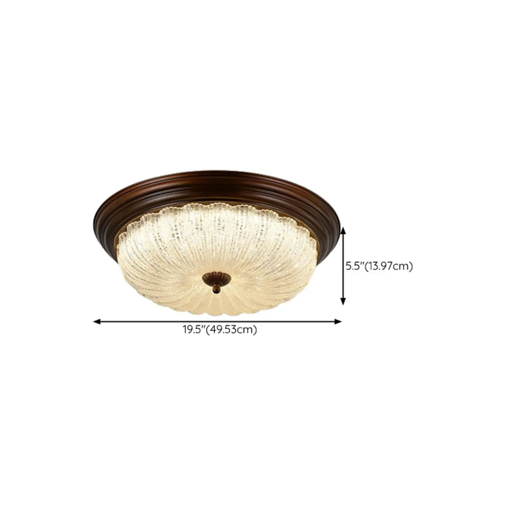 Plafonnier LED encastré à intensité variable de style grange pour chambre à coucher
