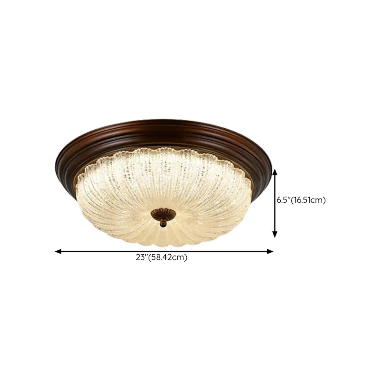Plafonnier LED encastré à intensité variable de style grange pour chambre à coucher