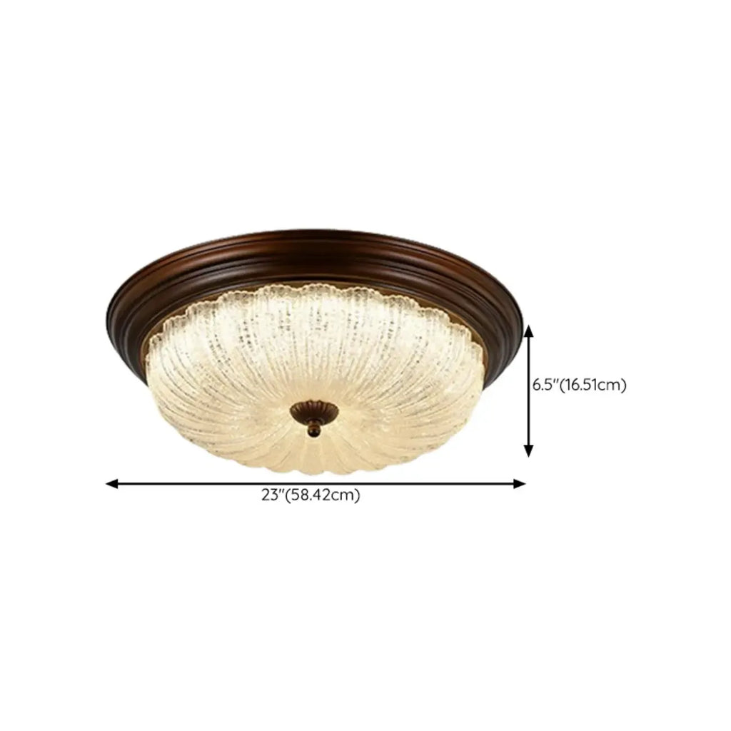 Plafonnier LED encastré à intensité variable de style grange pour chambre à coucher