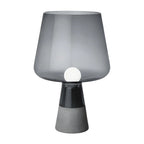 Lampe de table géométrique moderne en verre ambré pour chambre à coucher