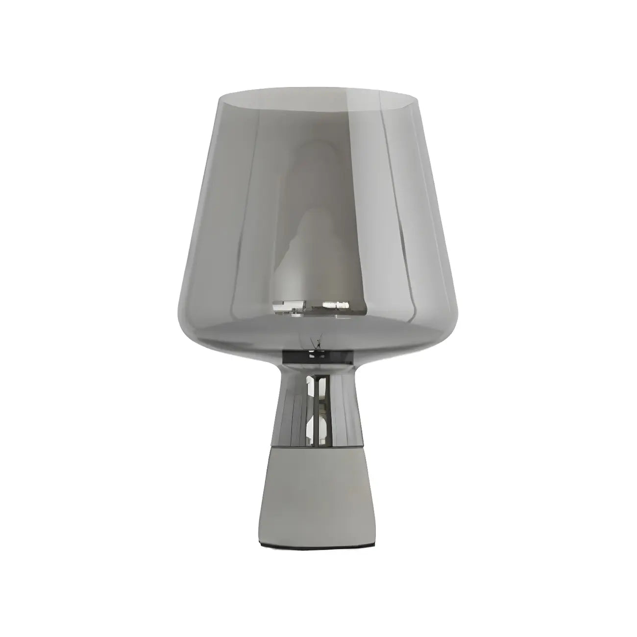 Lampe de table géométrique moderne en verre ambré pour chambre à coucher