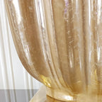 Lampe de table géométrique en céramique brune pour salon