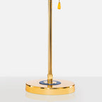 Lampe de chevet géométrique dorée avec interrupteur à tirette