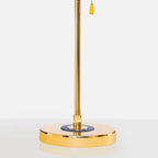 Lampe de chevet géométrique dorée avec interrupteur à tirette
