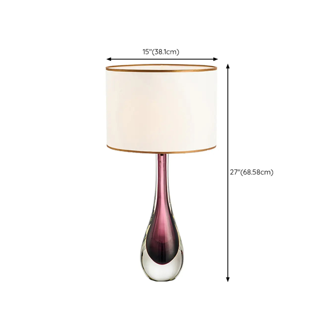 Lampe de table moderne géométrique en cristal pour usage résidentiel