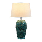 Lampe de table moderne en céramique verte à brancher pour salon