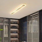 Plafonnier LED géométrique doré encastré pour salon