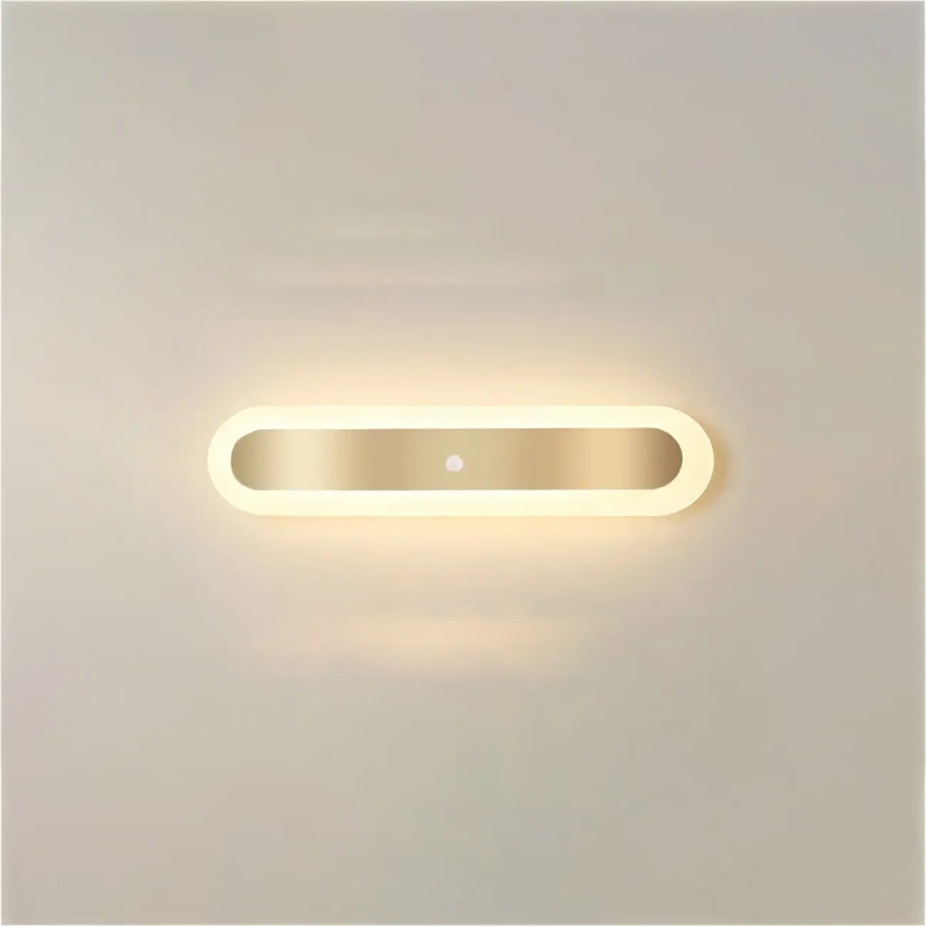 Plafonnier LED géométrique doré encastré pour salon