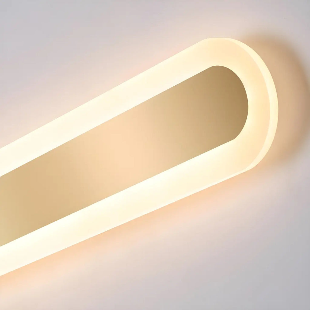 Plafonnier LED géométrique doré encastré pour salon