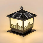 Lampes solaires d'extérieur élégantes en forme de maison, à LED, noires