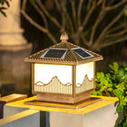 Lampes solaires d'extérieur élégantes en forme de maison, à LED, noires