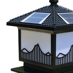 Lampes solaires d'extérieur élégantes en forme de maison, à LED, noires