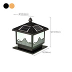 Lampes solaires d'extérieur élégantes en forme de maison, à LED, noires