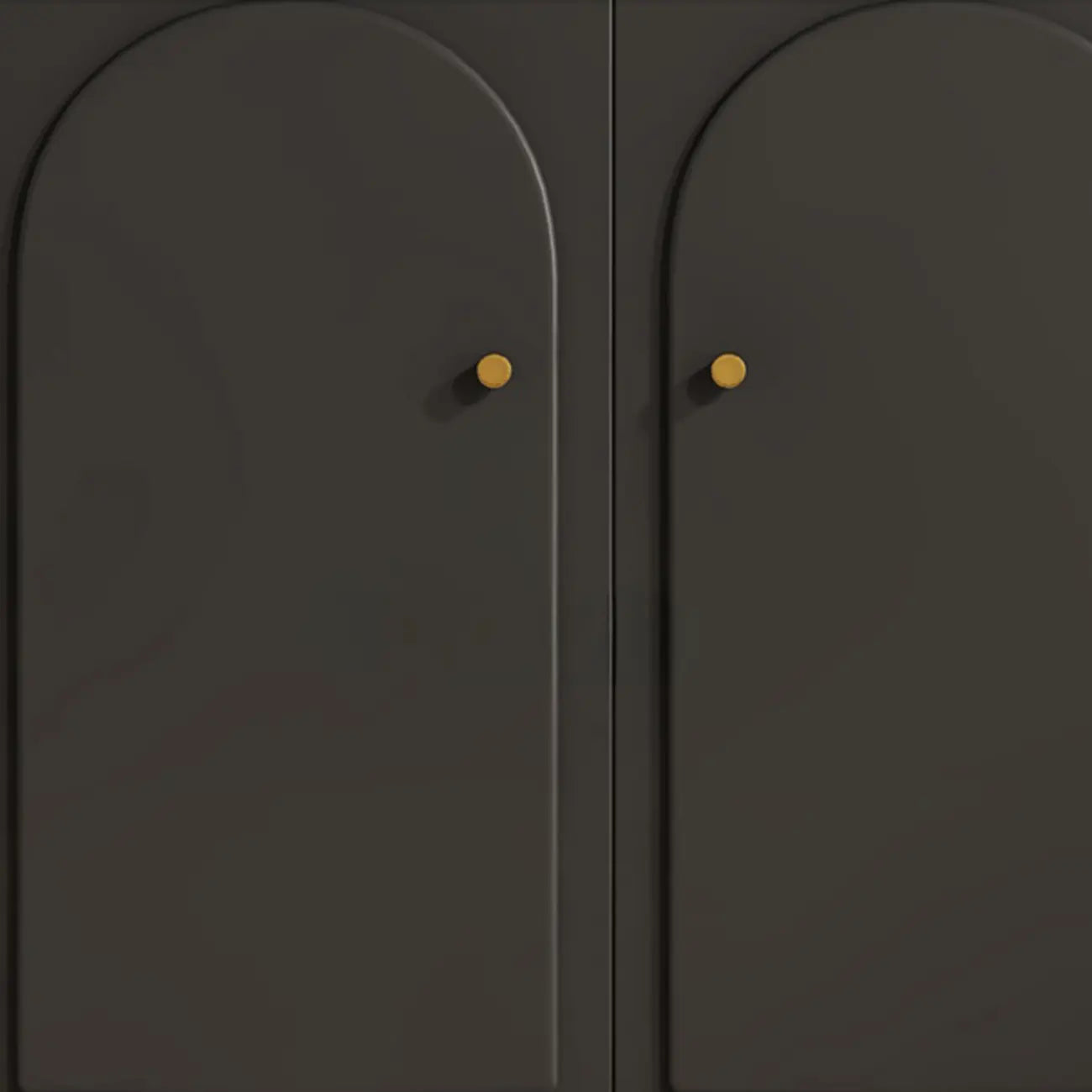 Commode élégante en bois noir avec tiroirs et armoire