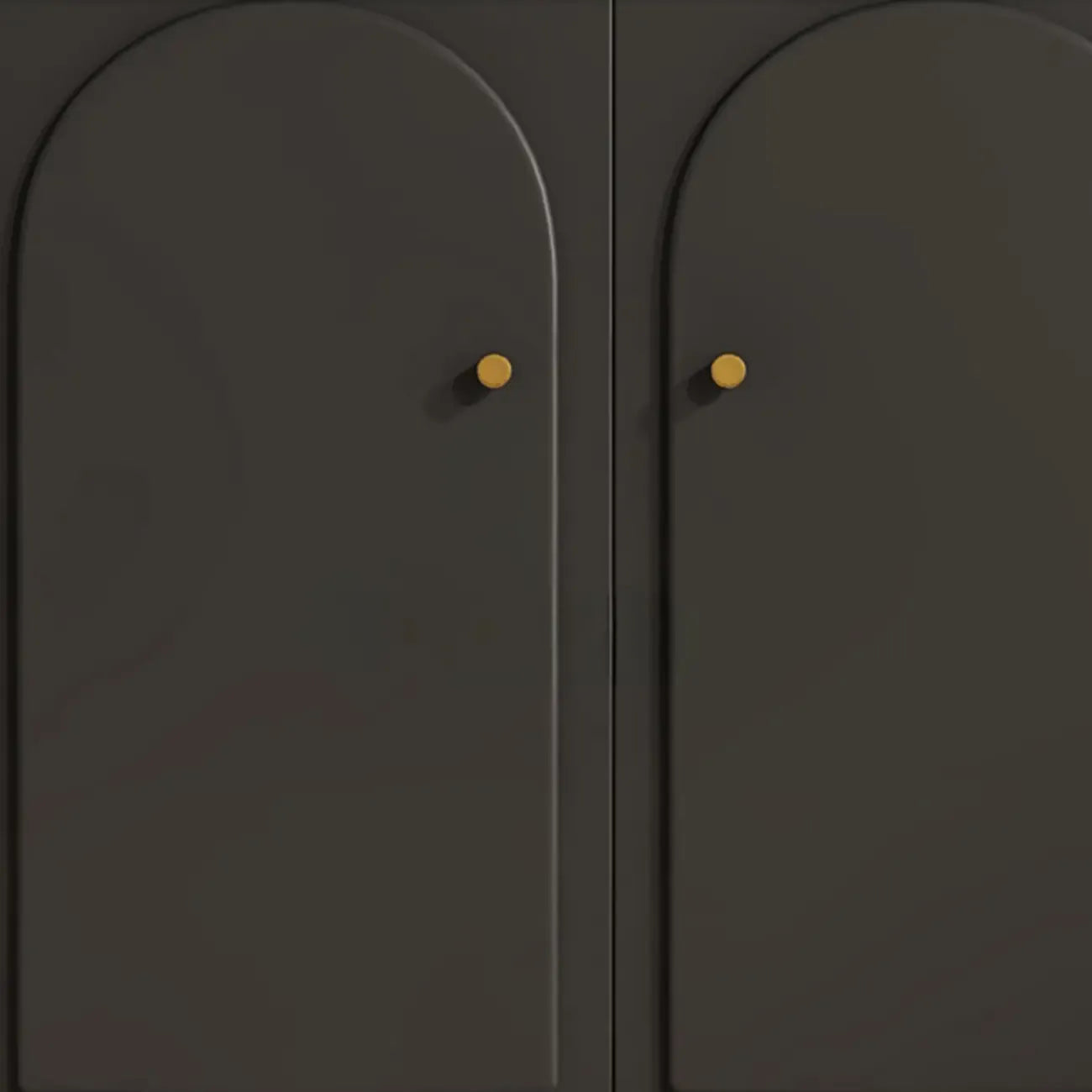 Commode élégante en bois noir avec tiroirs et armoire
