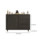 Commode élégante en bois noir avec tiroirs et armoire