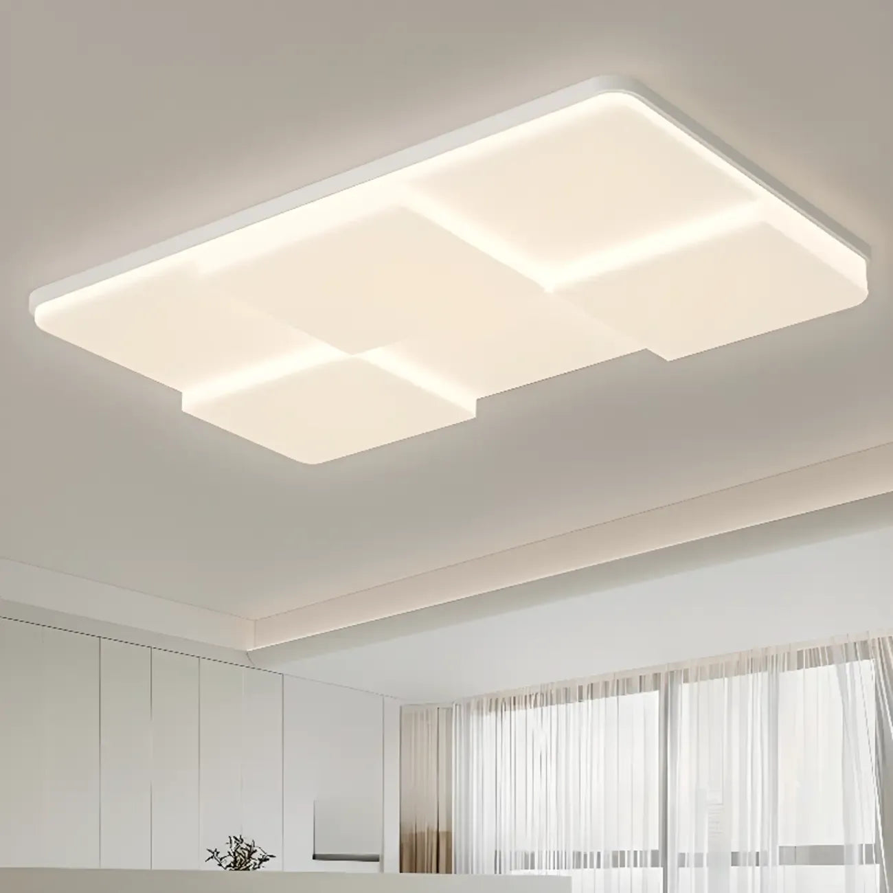 Plafonnier LED encastré en acrylique pour usage résidentiel