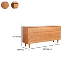 Commode double traditionnelle à 3 niveaux en bois naturel avec poignées dorées