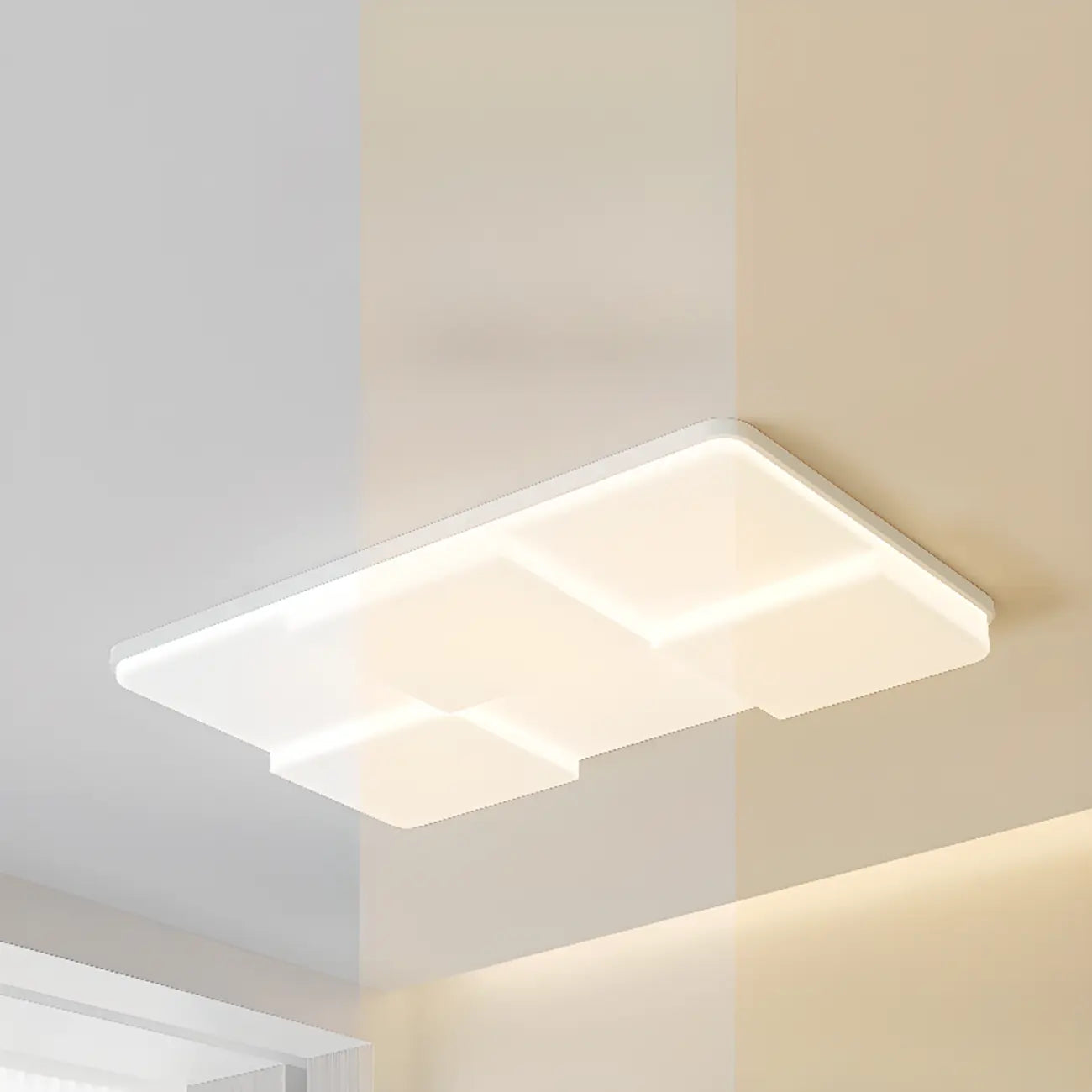 Plafonnier LED encastré en acrylique pour usage résidentiel