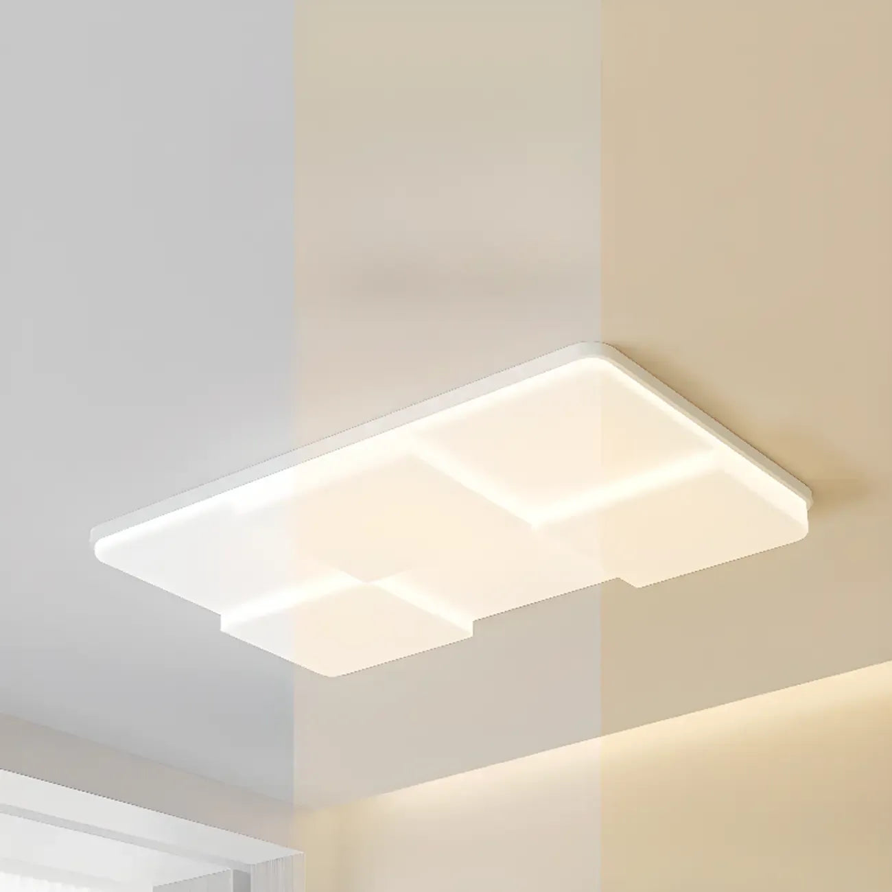 Plafonnier LED encastré en acrylique pour usage résidentiel