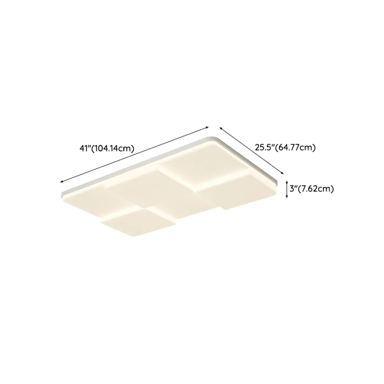 Plafonnier LED encastré en acrylique pour usage résidentiel