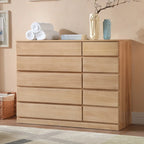 Commodes doubles classiques en bois avec 7 tiroirs