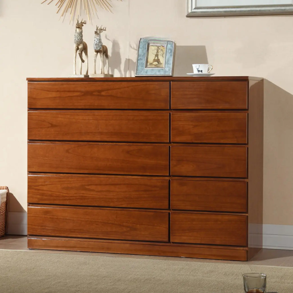 Commodes doubles classiques en bois avec 7 tiroirs
