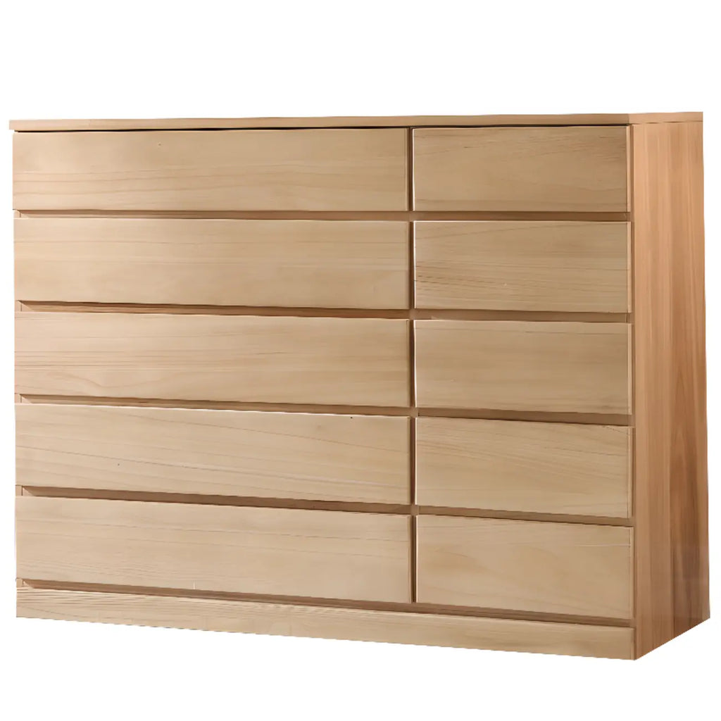 Commodes doubles classiques en bois avec 7 tiroirs