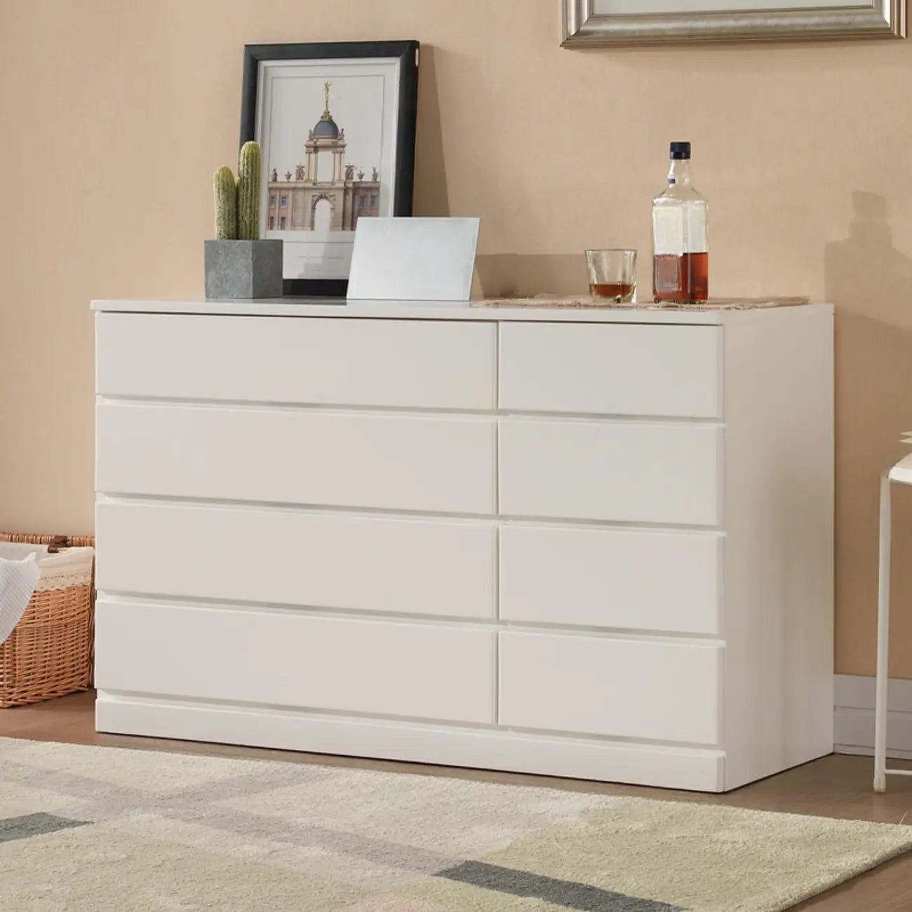 Commodes doubles classiques en bois avec 7 tiroirs