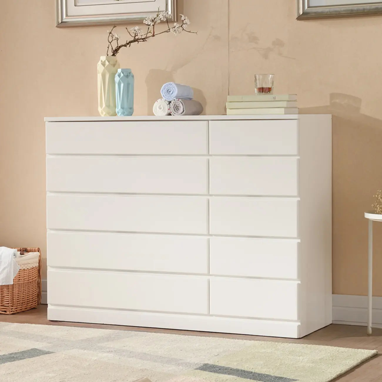 Commodes doubles classiques en bois avec 7 tiroirs