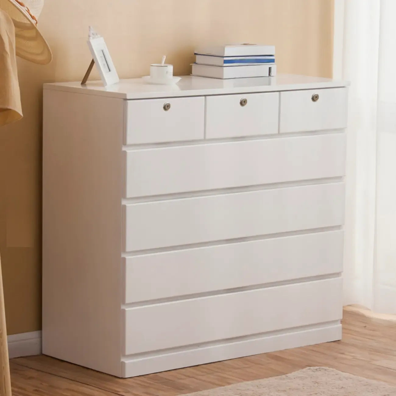 Commodes doubles classiques en bois avec 7 tiroirs