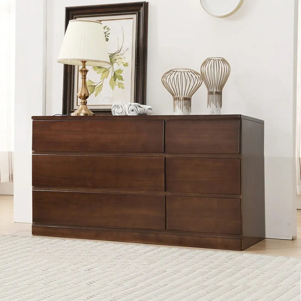 Commodes doubles classiques en bois avec 7 tiroirs