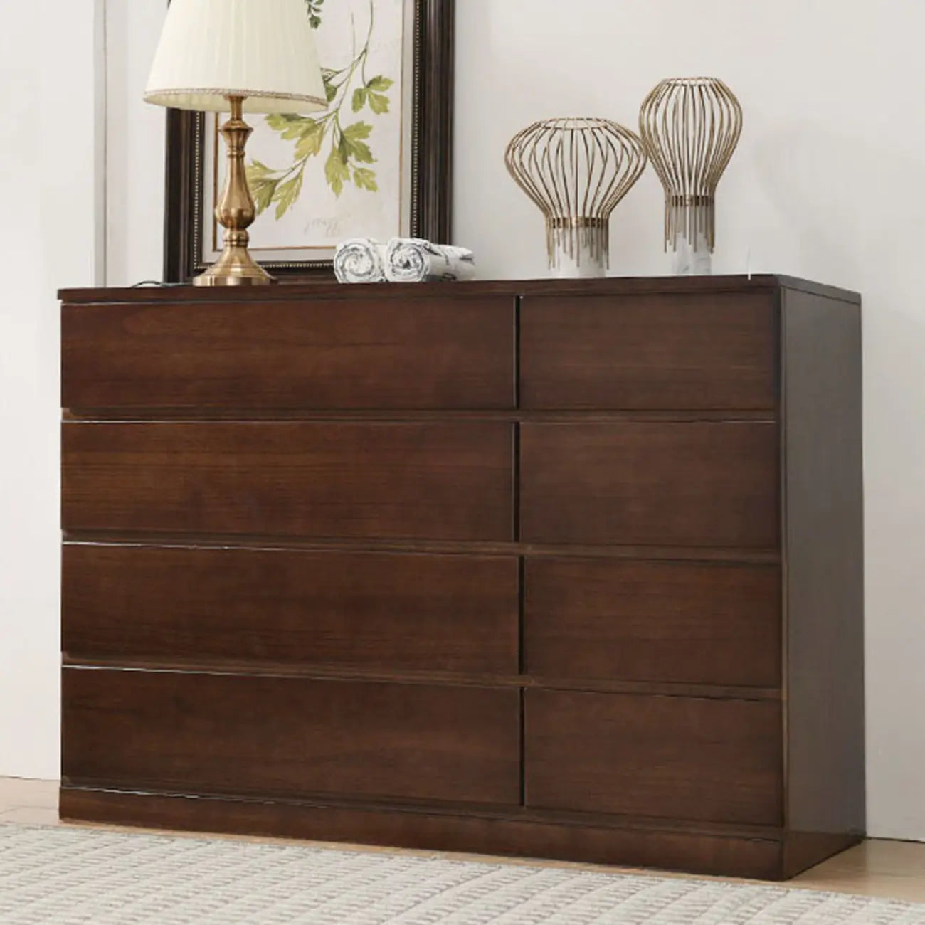 Commodes doubles classiques en bois avec 7 tiroirs