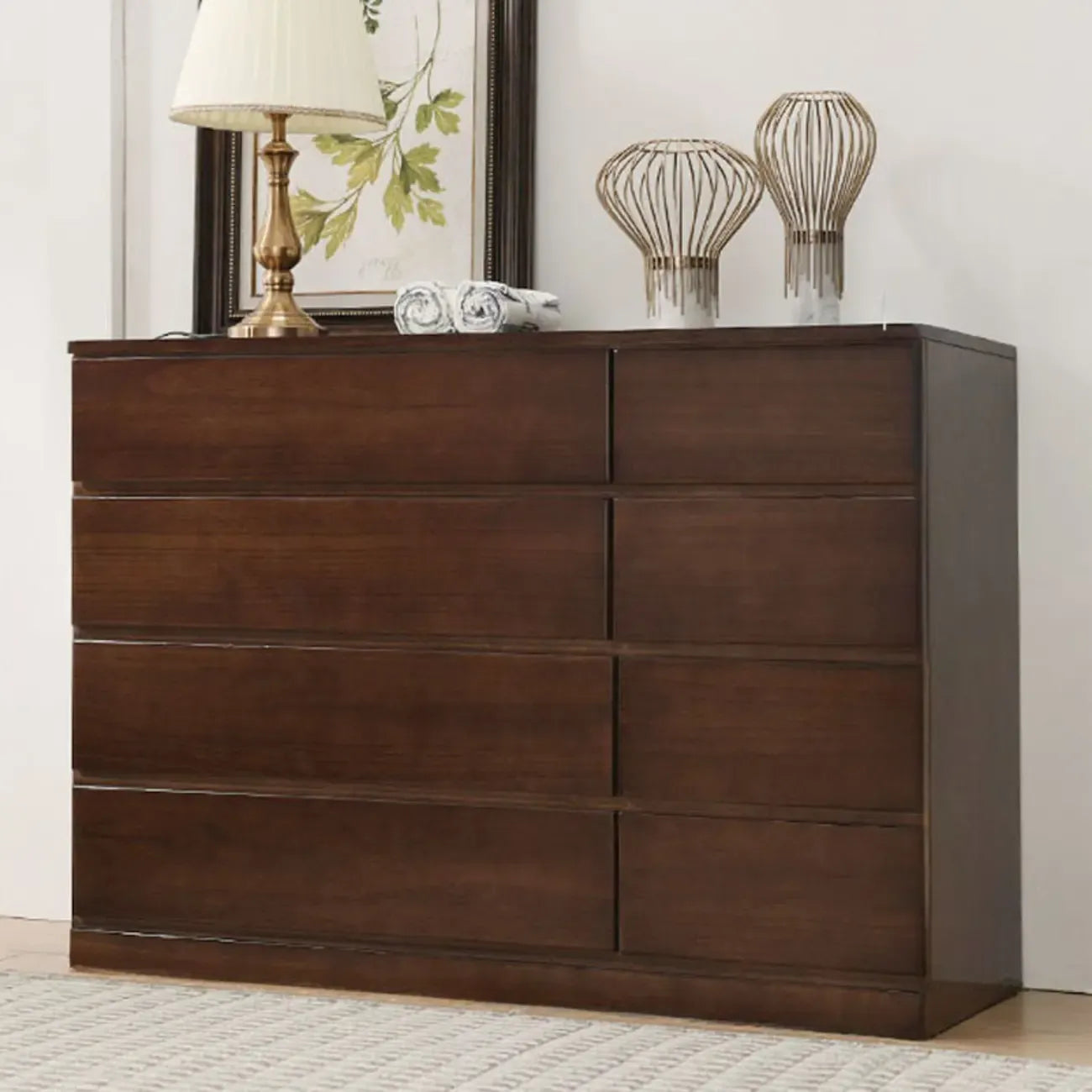 Commodes doubles classiques en bois avec 7 tiroirs