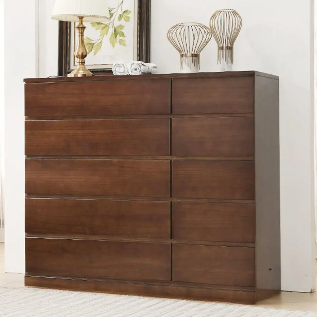 Commodes doubles classiques en bois avec 7 tiroirs