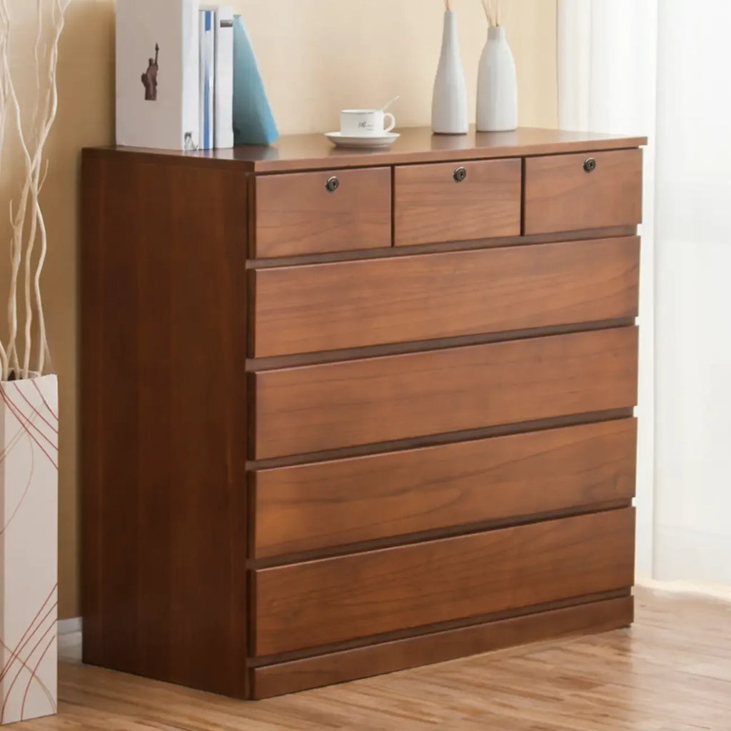 Commodes doubles classiques en bois avec 7 tiroirs