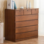 Commodes doubles classiques en bois avec 7 tiroirs