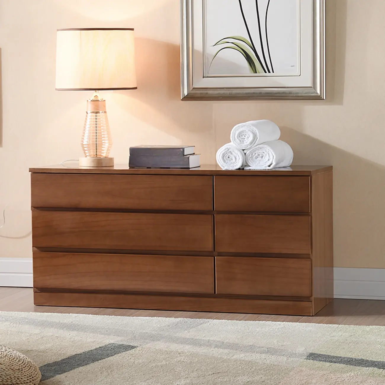 Commodes doubles classiques en bois avec 7 tiroirs