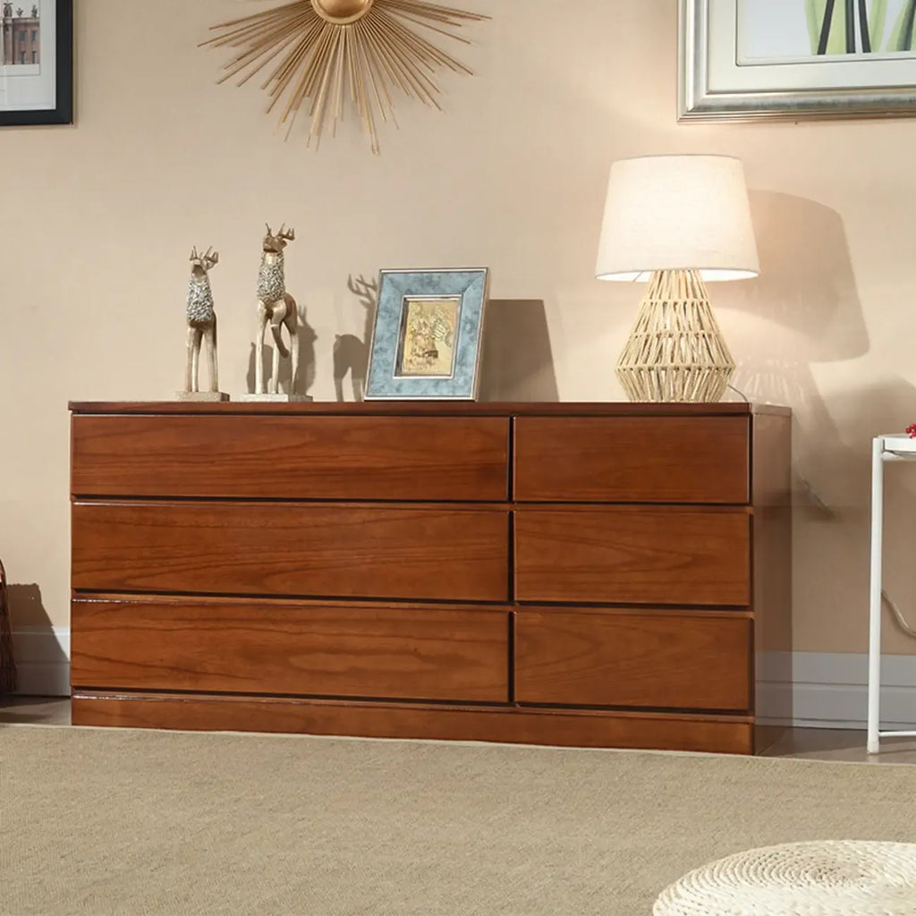 Commodes doubles classiques en bois avec 7 tiroirs