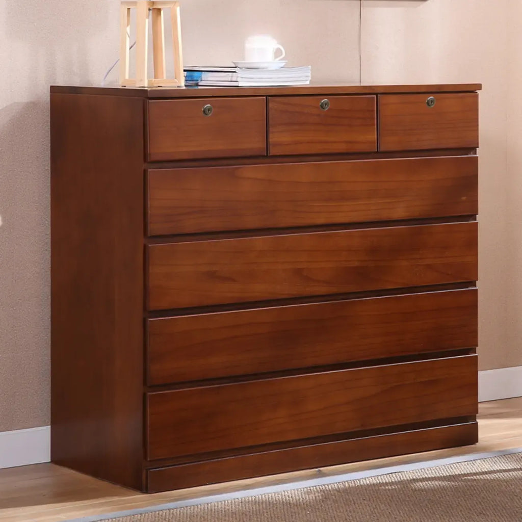 Commodes doubles classiques en bois avec 7 tiroirs