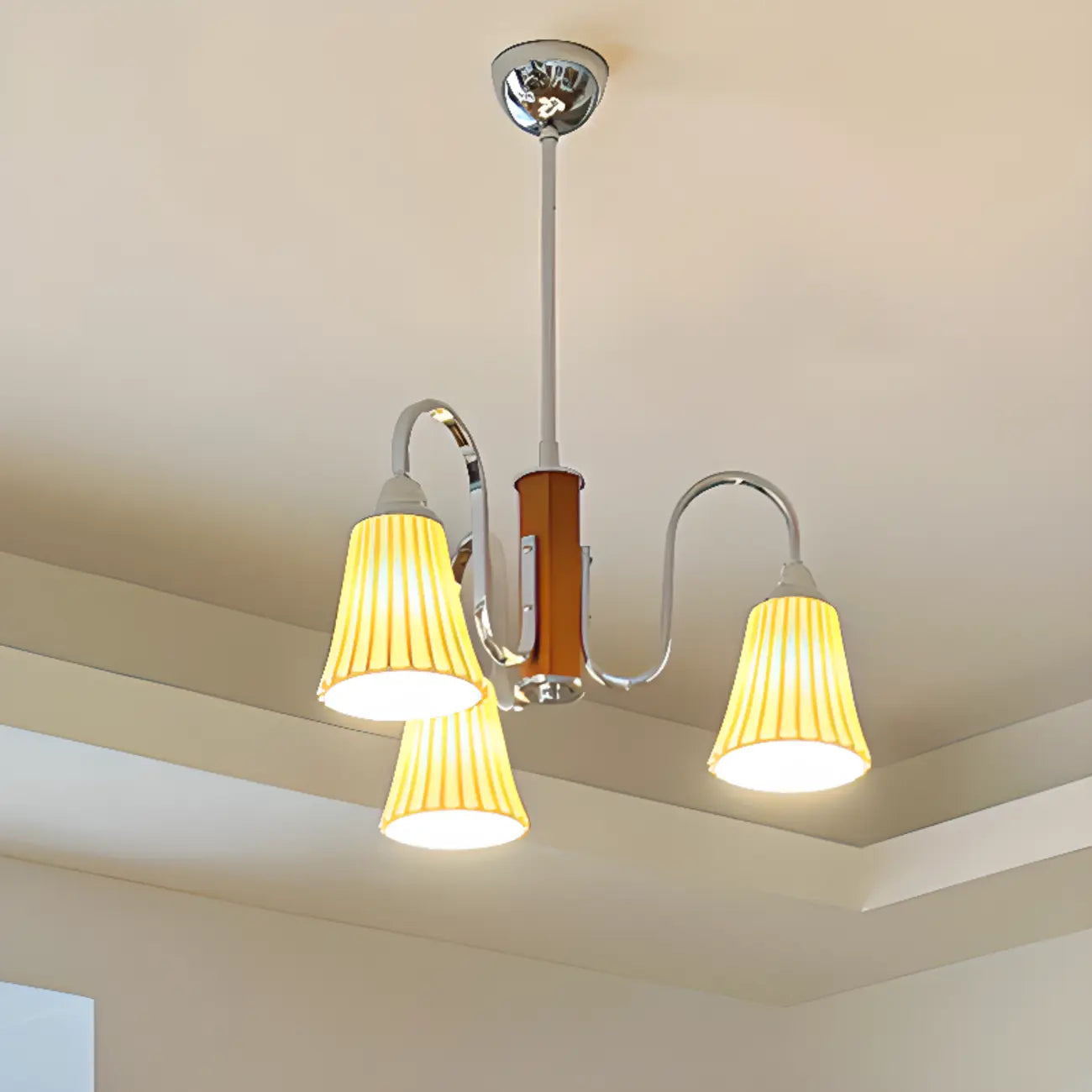 Lustre moderne géométrique en céramique à plusieurs lumières