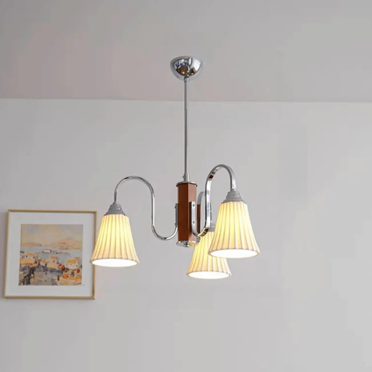 Lustre moderne géométrique en céramique à plusieurs lumières