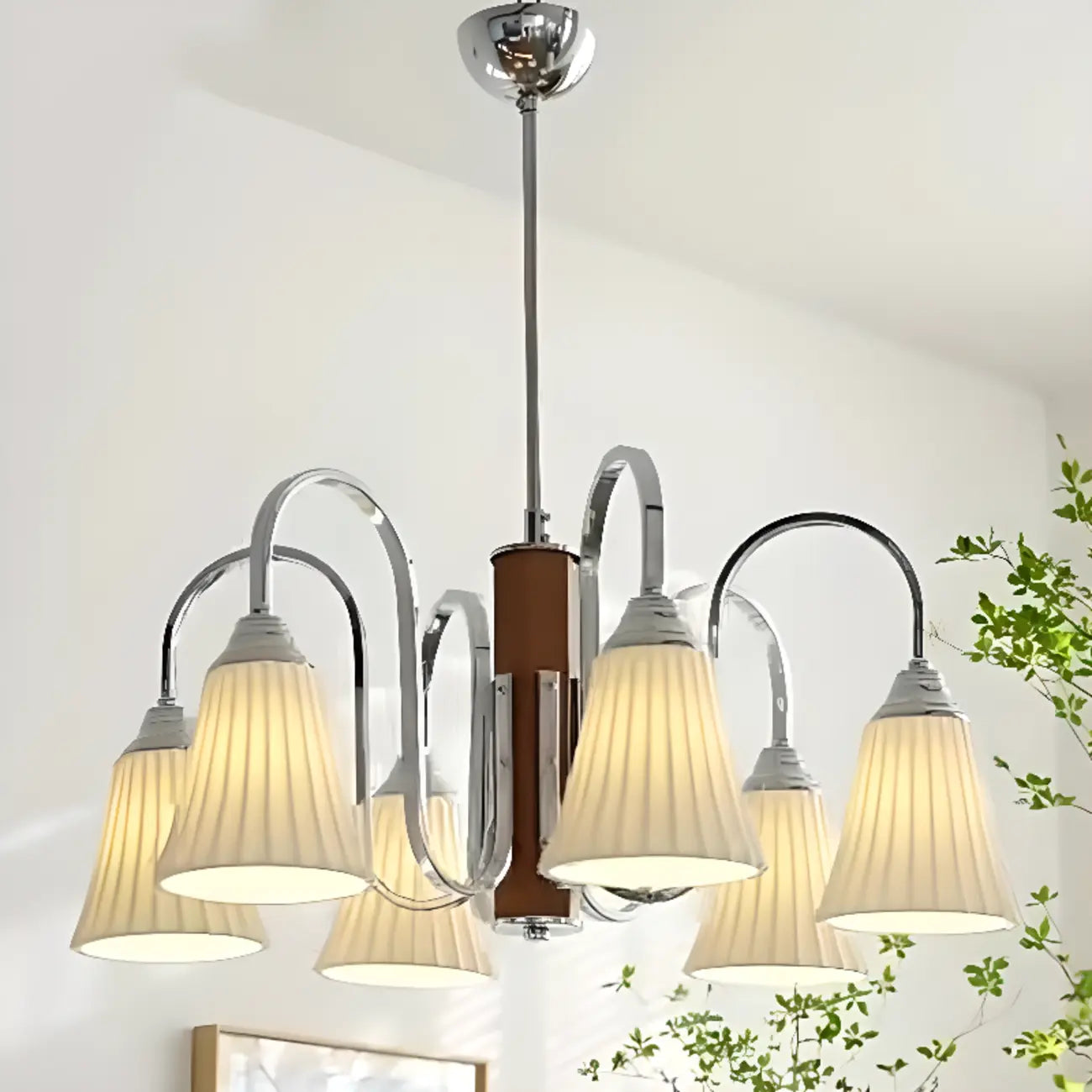 Lustre moderne géométrique en céramique à plusieurs lumières