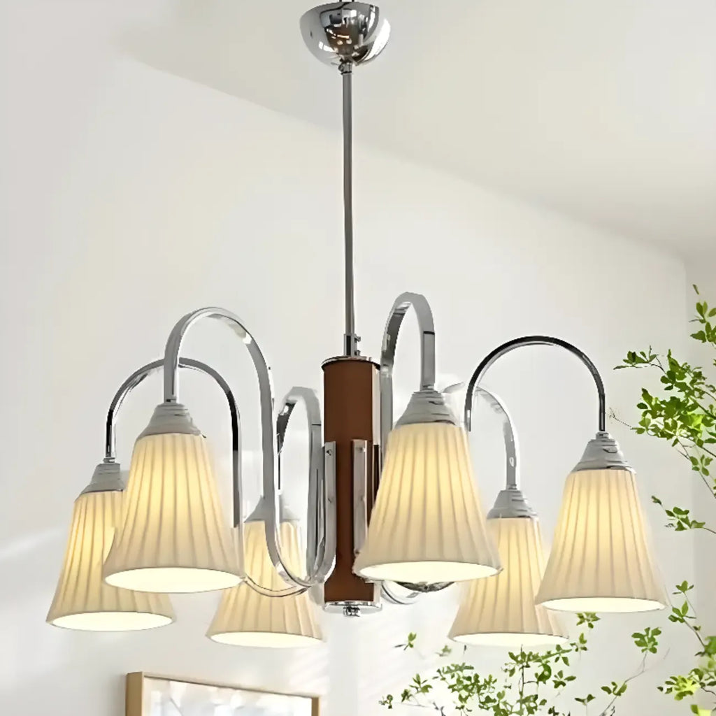 Lustre moderne géométrique en céramique à plusieurs lumières