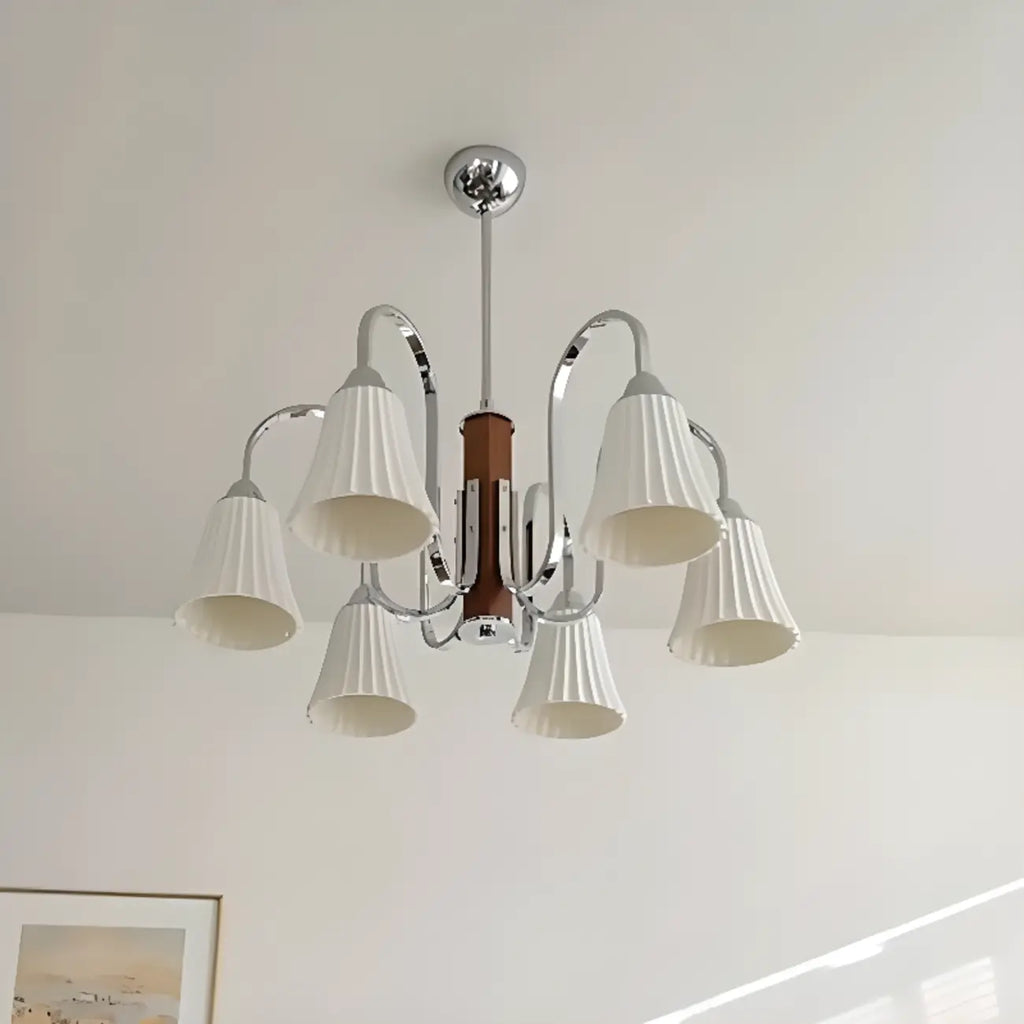 Lustre moderne géométrique en céramique à plusieurs lumières
