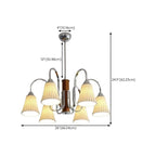 Lustre moderne géométrique en céramique à plusieurs lumières