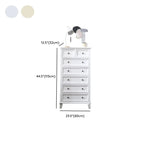 Commode élégante en bois blanc à 9 tiroirs avec poignée en métal