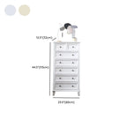 Commode élégante en bois blanc à 7 tiroirs avec poignée en métal