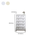 Commode élégante en bois blanc à 7 tiroirs avec poignée en métal