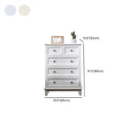 Commode élégante en bois blanc à 9 tiroirs avec poignée en métal